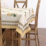 BLOCKS OF INDIA Cotton Hand Block Print Rectangular Table Cloth For 6 Seater Dining Table (60 Inch X 90 Inch) (Color 10)