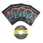 MAXIMUMCATCH Maxcatch Fly Fishing Tapered Leader with Loop and Tippet Combo 9ft (0X-7X) (5X Leader (5pcs)+5X Tippet(1pcs))