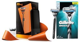 Gillette Fusion Premium Gift Set for Men | 1 Gillette Fusion Manual Razor, 2 Gillette Fusion Cartridges, 1 Travel Case & GILLETTE Mach 3 Shaving Razor (Handle + 2 Cartridge)