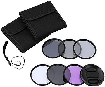 Andoer 55mm UV+CPL+FLD+ND(ND2 ND4 ND8) Filter Kit Ultraviolet Circular-Polarizing Fluorescent Neutral Density Filter for Nikon Canon Sony Pentax DSLRs