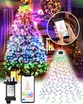 DOTWAYAW Smart Christmas Tree Lights with Ring, 2M 400 LEDs Fairy Lights App Controlled with RGB + 16 Million Colors Changing LED Christmas Lights Indoor IP65 Waterproof (2.4Hz)