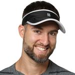 SAAKA Lightweight Visor for Men. Best for Running, Golf, Tennis & All Sports. Ultra Light & Adjustable. (Black)