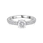 Ornate Jewels 925 Silver Cubic Zirconia Sparkly Solitaire Ring for Women and Girls | With Certificate of Authenticity & 925 Stamp | Life-time Warranty*