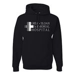 Wild Custom Apparel grey Sloan Memorial Hospital Fan Logo Pop Culture Graphic Mens Hoodies, Black, Small