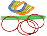 Plastic Horseshoe and Ring Toss Game Set (2 in 1) by K-Roo Sports