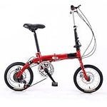 Folding 14in Bicycle - Lightweight & Portable Urban Commuter Bike - 5 Speed Compact Bike for Men, Women & Kids