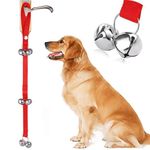 MINGZE Dog Doorbell Dog Bells Toilet Training Puppy, Internal Training Doorbell (Red)