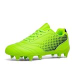 LIZRHA Soccer Cleats Boys Soccer Cleats Girls Kids Soccer Cleats Athletic Sport Football Shoes Outdoor & Indoor Soccer Cleats Lightweight, Running & Training for Students Neon Green