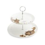 Portmeirion Home & Gifts Wrendale 2 Tiered Cake Stand, Multicolour (WN4375-XG)