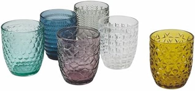 Villa d 'Este Home Tivoli Geometrie Juego 6 Vasos Agua, 300 ml, Multicolor, 6 Unidad