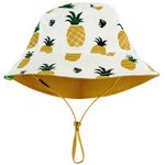 PARADE Reversible Organic Cotton Bucket Hats Pineapples and Honey Large (2-4 Years)