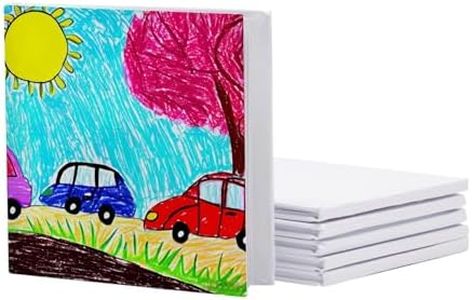 6 Pack 5x5 inch White Blank Hardcover Books for Kids to Write Stories, Unlined Scrapbook and Journal - 18 Sheets/36 Pages Each