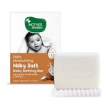 Mother Sparsh Milky Baby Bathing Soap Bar - 75g | Hypoallergenic pH 5.5 | Tear-Free Formulation | Prevents Dryness