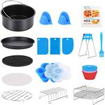 19 Pcs Air Fryer Accessories with Recipe Cookbook for Growise Phillips Cozyna Fits All 3.2QT - 5.8QT Air Fryer, 7in Deep Fryer Accessories