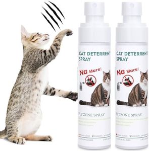 2 Pack Cat Deterrent Spray, Natural Cat Repellent Spray, Anti-Scratch Deterrent for Furniture, Sofas, Rugs, Curtains, Plants, Indoor & Outdoor Repellent Cats Kittens, Non-Toxic, Alcohol-Free