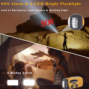 Wind Up Solar Emergency Radio – Portable Hand Crank Weather Alert