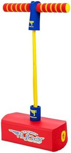 Flybar My First Foam Pogo Jumper for Kids Fun and Safe Pogo Stick for Toddlers, Durable Foam and Bungee Jumper for Ages 3 and up, Supports up to 250lbs (Red)