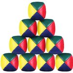 10 Pcs Juggling Balls Set, Leather Game Toy Balls, Soft Round Juggle Balls, Durable and Colorful for Boys Girls