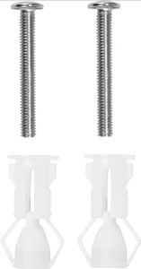 Cornat TEC365085 Kit-Suitable for All Standard Toilet Seats-Stainless Steel and Plastic System/Mounting Set/Spare Parts/Accessories, White