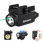 OLIGHT Baldr S 800 Lumens Compact Rail Mount Weaponlight with Green Beam and White LED Combo, Magnetic USB Rechargeable Tactical Flashlight with 1913 or GL Rail, Battery Included (Black)