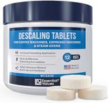 Espresso Coffee Machine Descaling Tablets (12PK /Up To 12 Uses) to Remove Mineral Build Up - Descaler Compatible With Jura, Nespresso, Keurig, Bosch, Tassimo, Miele Steam Ovens & other