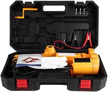 TKSE 3T Cric Voiture, 3Ton 12V DC Cric à Ciseaux Électrique de Voiture Automobile Kit de Réparation de Pneu d'Urgence de Levage avec Étui de Transport pour Garage de Van SUV et Équipement d'urgence