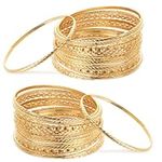 Loetere 50 Pcs Gold Bangle Bracelet
