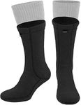 281Z Outdoor Warm 8 inch Boot Liner Socks - Military Tactical Hiking Sport - Polartec Fleece Winter Socks (X-Large, Black)