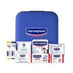 Hansaplast Fast Aid Kit for Wounds & Bruises | First Aid Kit | 9 Items - 35 Pieces | Emergency Medical Kit for Home, Office, Travel, Car, Sports, Outdoor, Multi-Use Pack for Cuts, Wounds & Injuries | Lightweight & Compact