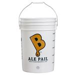 Fastrack 6.5 Gallon Bottling Bucket with Lid and Spigot for Bottling Beer, White/Marking May Vary, JW-B24X-JGSQ