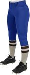 CHAMPRO Women's Standard Knicker Style Low-Rise Softball Pants, Royal, X-Large