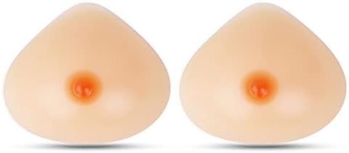 Polreta Triangle Silicone Breast Forms for Mastectomy Crossdresser Fake Boobs 1 Pair, Ma, 360g/pair