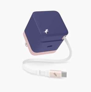 Nimble Wally Stretch 65W Retractable Wall Charger, 2ft USB-C Cable, Purple