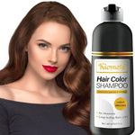 Kilomets Light Brown Hair Dye Shampoo 3 IN 1 - Hair Color Shampoo Grey Coverage in Minutes Ammonia Free Instant Coloring Gift for Mom Dad (Light Brown)