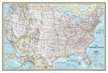 National Geographic: United States Classic Wall Map - Poster Size - 36 x 24 inches - Art Quality Print