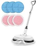 OGORI Cordless Electric Floor Cleaner Mop, Cordless Spin Mop for Floor Cleaning, Whiter, with 300ml Water Tank, One-Click Water Spray, Self-propelled for Marble/Laminate/Vinyl/Hardwood/Tile Floors