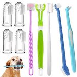 URMYONLY Dog Toothbrush, Finger Toothbrushes, 360 Degree Toothbrush, Triple Head Dog Toothbrushes, Double Head Toothbrush,Cleaning Brushes for Dog Cat Oral Dental Health 7Pack