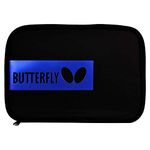 Butterfly BD Tour Paddle Case - Heavy-Duty Nylon, Tray Divider Available to Hold Two Rackets and Four Balls - Accessory Pouch Inside - 4 Colors Available (Blue/Rose/Silver/Gold)