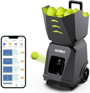 ADIBO Tennis Ball Machine, Internal Oscillation, Authentic Programming, Dual Motors with Topspin & Backspin, 160+ Balls, 6-Hour Non-Stop Runtime, Stable Voltage Contro (T500 PRO)