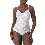 Bali Womens Lace 'N Smooth Shapewear Body Shaper Df8l10, White, 40DD