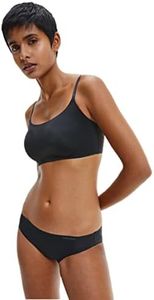 Calvin Klein Women's Invisibles Lightly Lined Bralette Retro, Black, X-Small