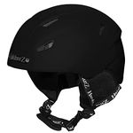 HardnutZ Ski Helmet Adult Kids In-Mould Snowboard New HN-104 Mens Ladies Unisex (Black, 58-61cms)