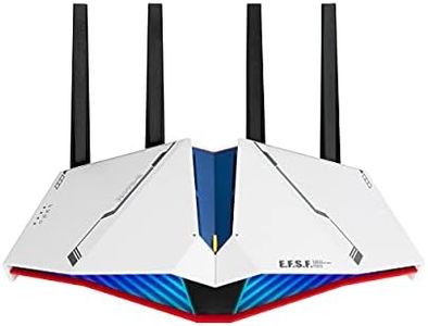 ASUS RT-AX82U AX5400 Dual-band WiFi 6 Gaming Router GUNDAM EDITION, Mesh WiFi, Lifetime Free Internet Security, Dedicated Gaming Port, Mobile Game Boost, MU-MIMO, Streaming & Gaming, AURA RGB lighting