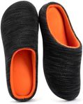 RockDove Men's Birdseye Knit Memory Foam Lounge Slipper with Indoor Oudoor Sole, Size 13-14 US Men, Orange