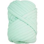 Casaphoria Chunky Yarn for Hand Arm Knitting Blanket,Super Soft Giant Yarn Cotton Tube Yarn,Washable Velvet Jumbo Crochet DIY Yarn for Pet Bed,Bulky Yarn for Pillow(Green,2Lbs)