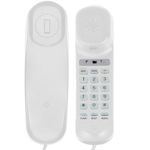 Corded House Phones Landline, Wall Mountable Or Desk Landline Telephone, Dial Pad on Base unit Home Phone, Landline Phones Last Number Redial, Pause, Flash for Office, Hotel, Home, Bathroom -White