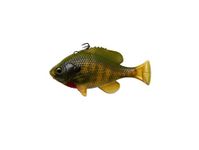 Savage Gear 3D Pulse Tail Bluegill Line Thru 5 1/2" | Freshwater Swimbait Lure for Bass | Ultra Sharp Treble Hook and Line Thru System | Built in Rattle | Slow & Moderate Sink