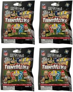 Party Animal Teenymates Series (1) 2012 Quarterbacks NFL Figures Blind Bags Gift Set Party Bundle - 4 Pack - 8 Figures Total, Small