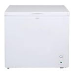 Koolatron Large Chest Freezer, 7.0 cu ft (195L), White, Manual Defrost Deep Freeze, Storage Basket, Space-Saving Flat Back, Stay-Open Lid, Front-Access Drain, for Basement, Laundry Room, Cottage