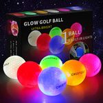 CRESTGOLF Glow Golf Balls for Night Golf Balls Very Bright and Perfect for Golf Long Distance-6pcs new